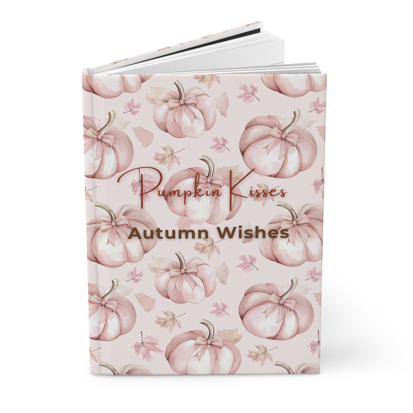 Autumn-Themed Hardcover Journal with Pumpkin Design, Seasonal Notes, Fall Gift, Writing Journal, Autumn Wishes