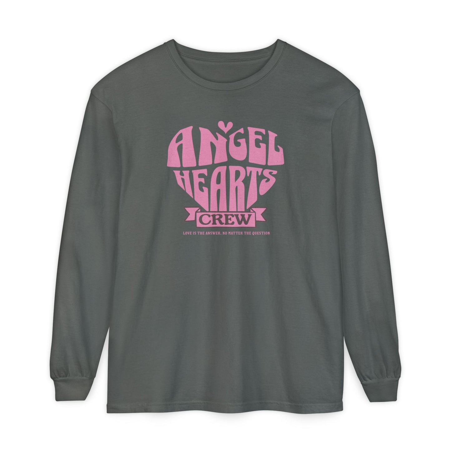 Unisex Long Sleeve T-Shirt with Angel Hearts Design - Casual Wear, Gift for Friends, Birthday, Cozy Layering, Graphic Tee