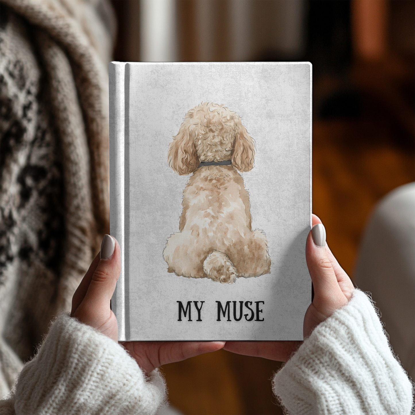 My Muse Dog Theme Hardcover Journal | Pet Lover Gift, Inspirational Notebook, Cute Writing Journal, Animal Lover Stationery