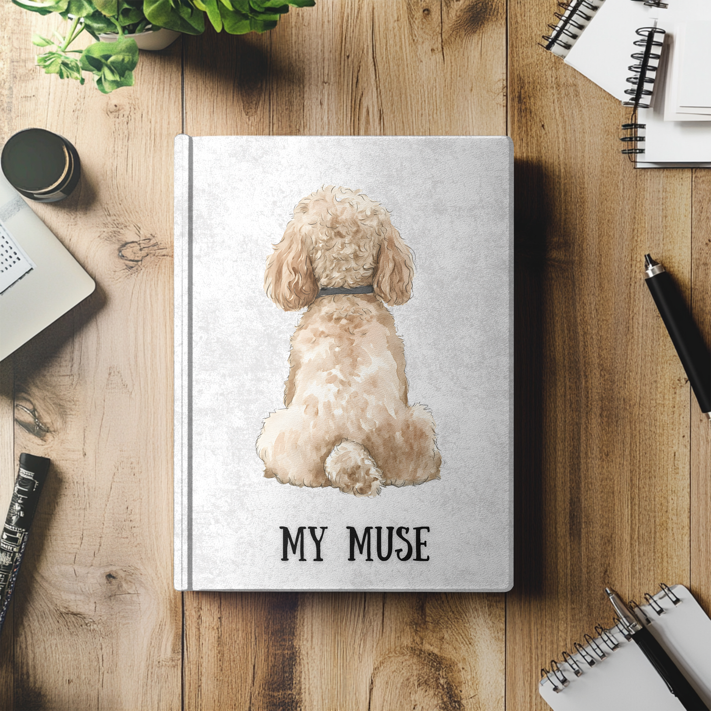 My Muse Dog Theme Hardcover Journal | Pet Lover Gift, Inspirational Notebook, Cute Writing Journal, Animal Lover Stationery