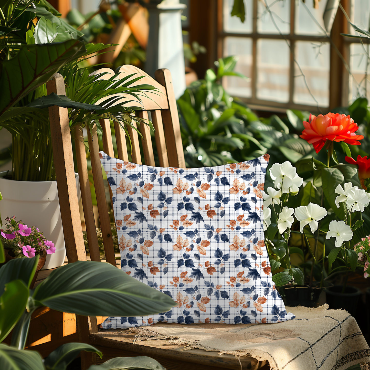 Autumn Pumpkin Throw Pillow, Cozy Fall Decor, Halloween Cushion, Farmhouse Style Pillow, Seasonal Home Accent